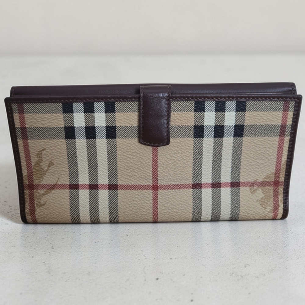 Burberry Beige Nova Check Wallet with Brown Leather Trim - Picture 2 of 15